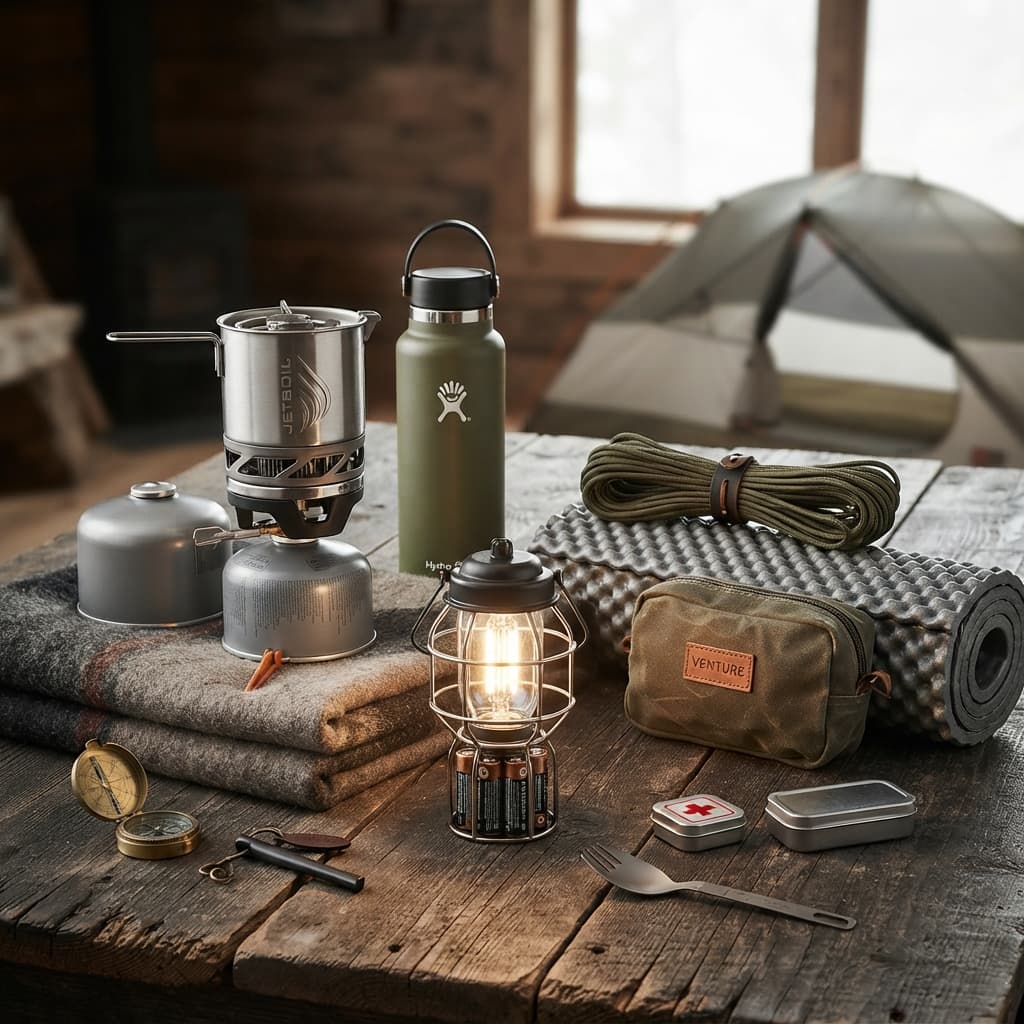 Equipamiento de camping para salidas outdoor