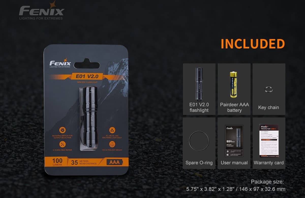 LINTERNA FENIX E01 V2.0 MINI