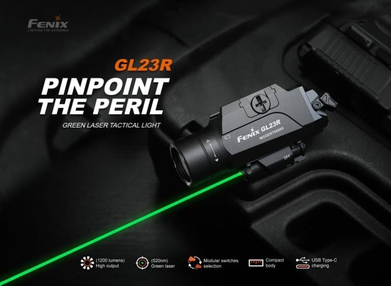 LINTERNA FENIX PISTOLA GL23R LASERTERAPIA VERDE