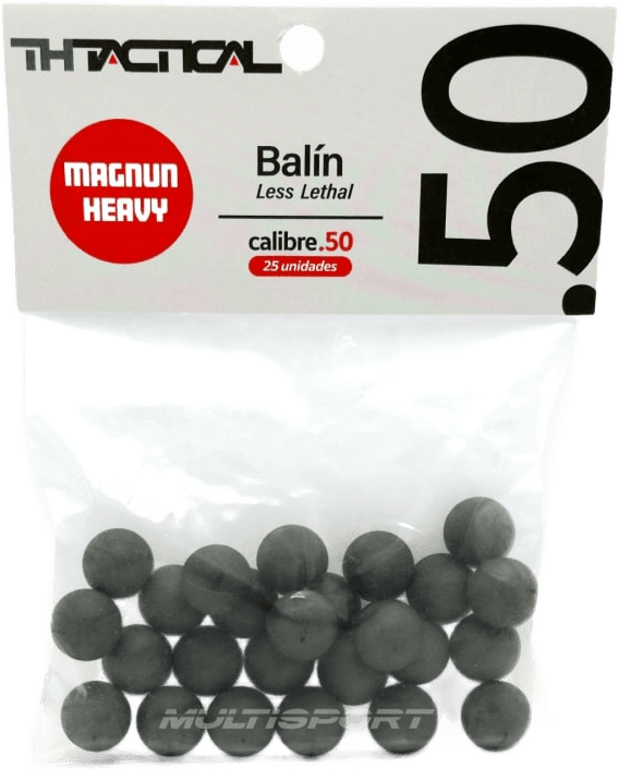 Balin Traumatico Cal .50 THTactical Magnun Heavy 25 Uni
