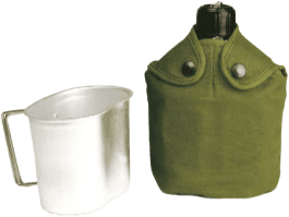 Cantimplora Metalica con Vaso 0.815l