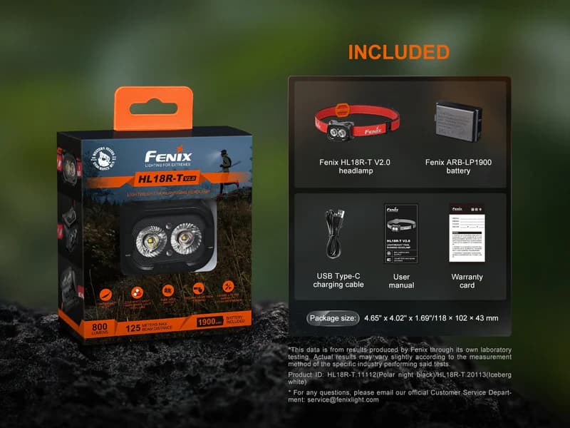 LINTERNA FRONTAL FENIX HL18R-T V2.0