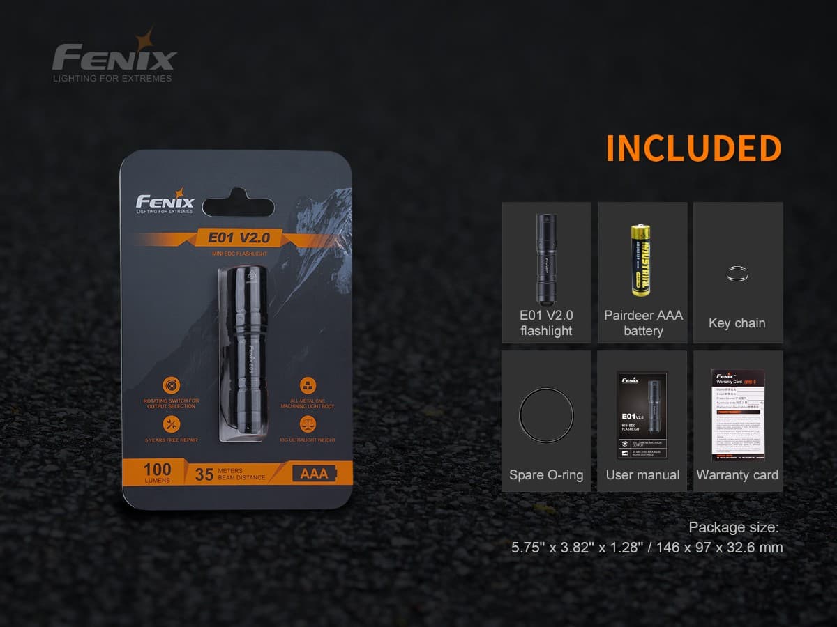 LINTERNA FENIX E01 V2.0 MINI