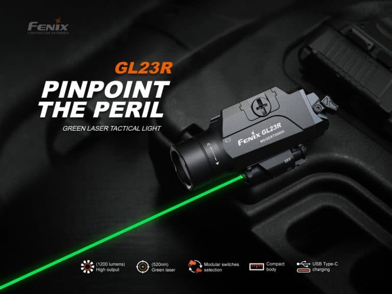 LINTERNA FENIX PISTOLA GL23R LASERTERAPIA VERDE