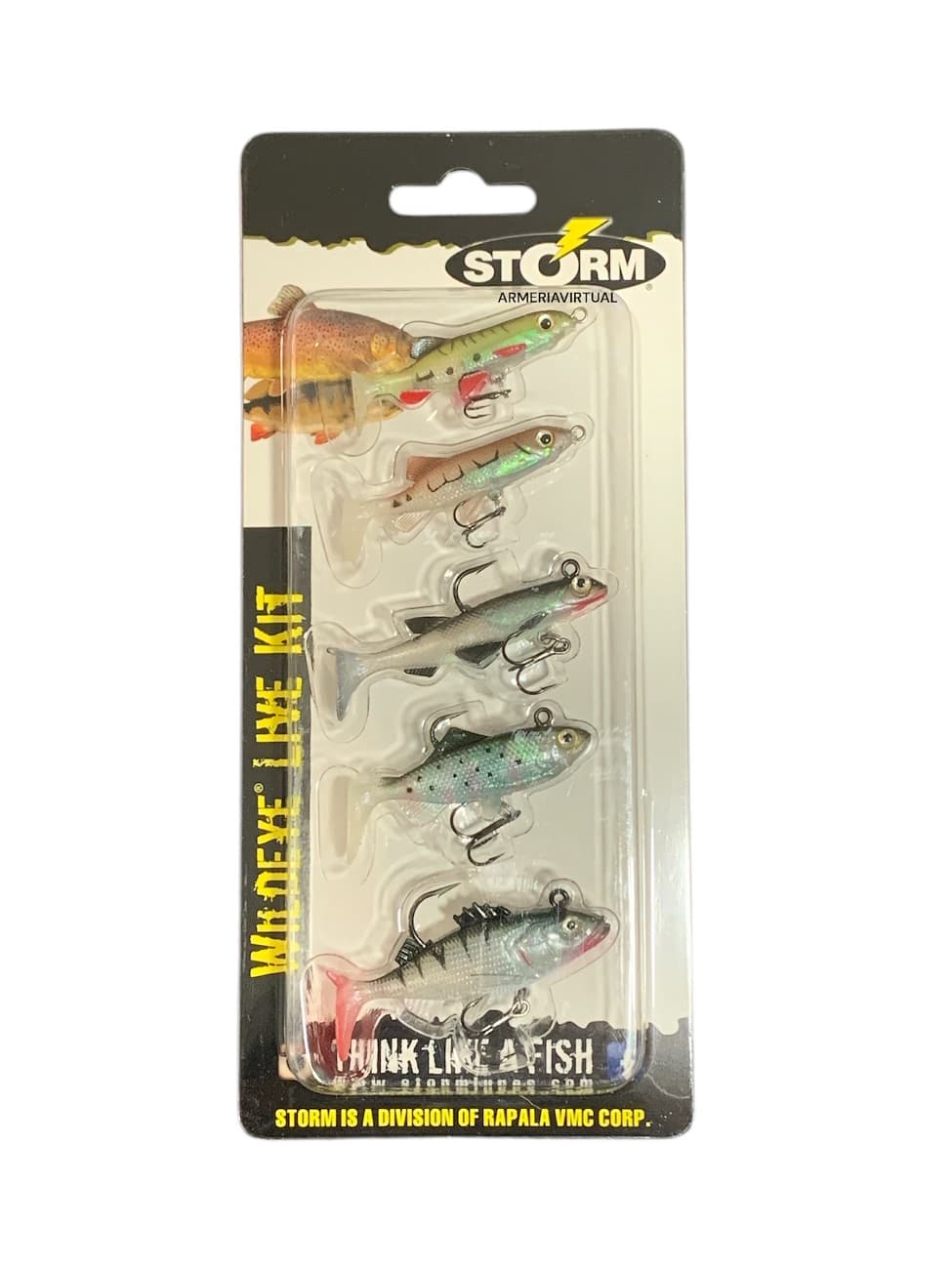 KIT 5 SEÑUELOS STORM WILDEYE HOLOGRAFICOS