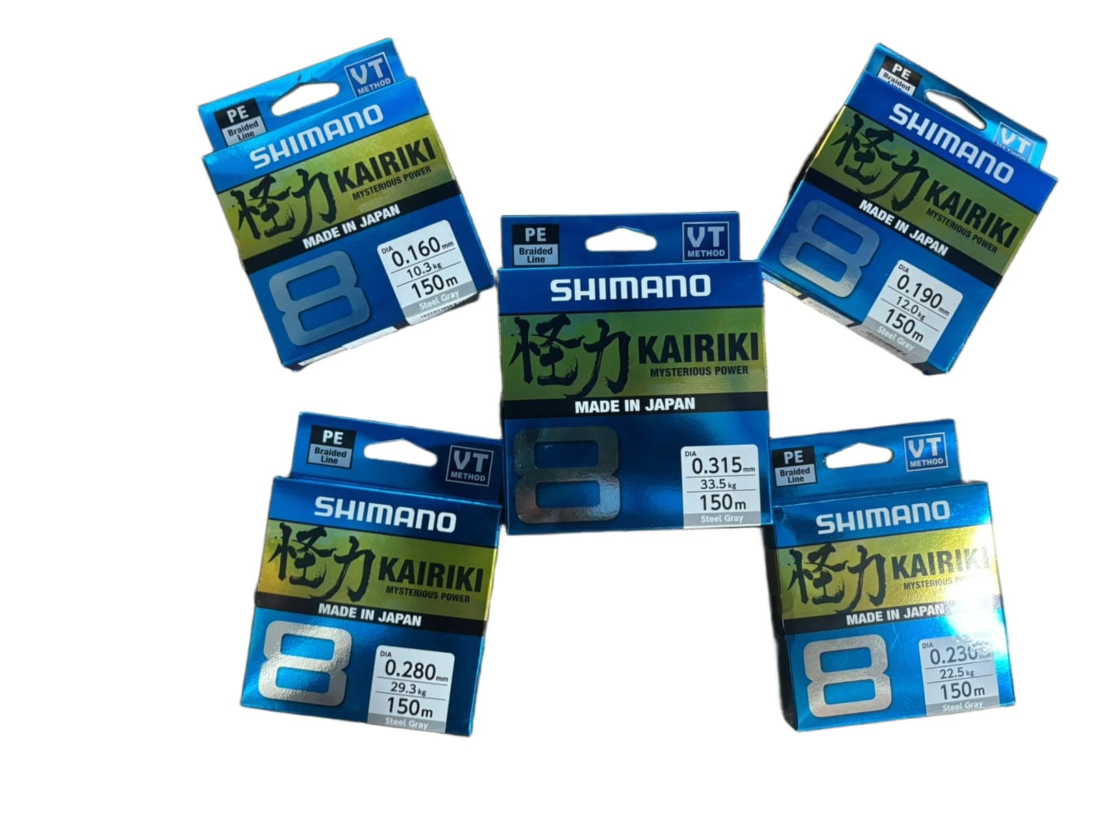 Multifilamento Shimano, 8 hebras, kairiki, 150 mts, Gris