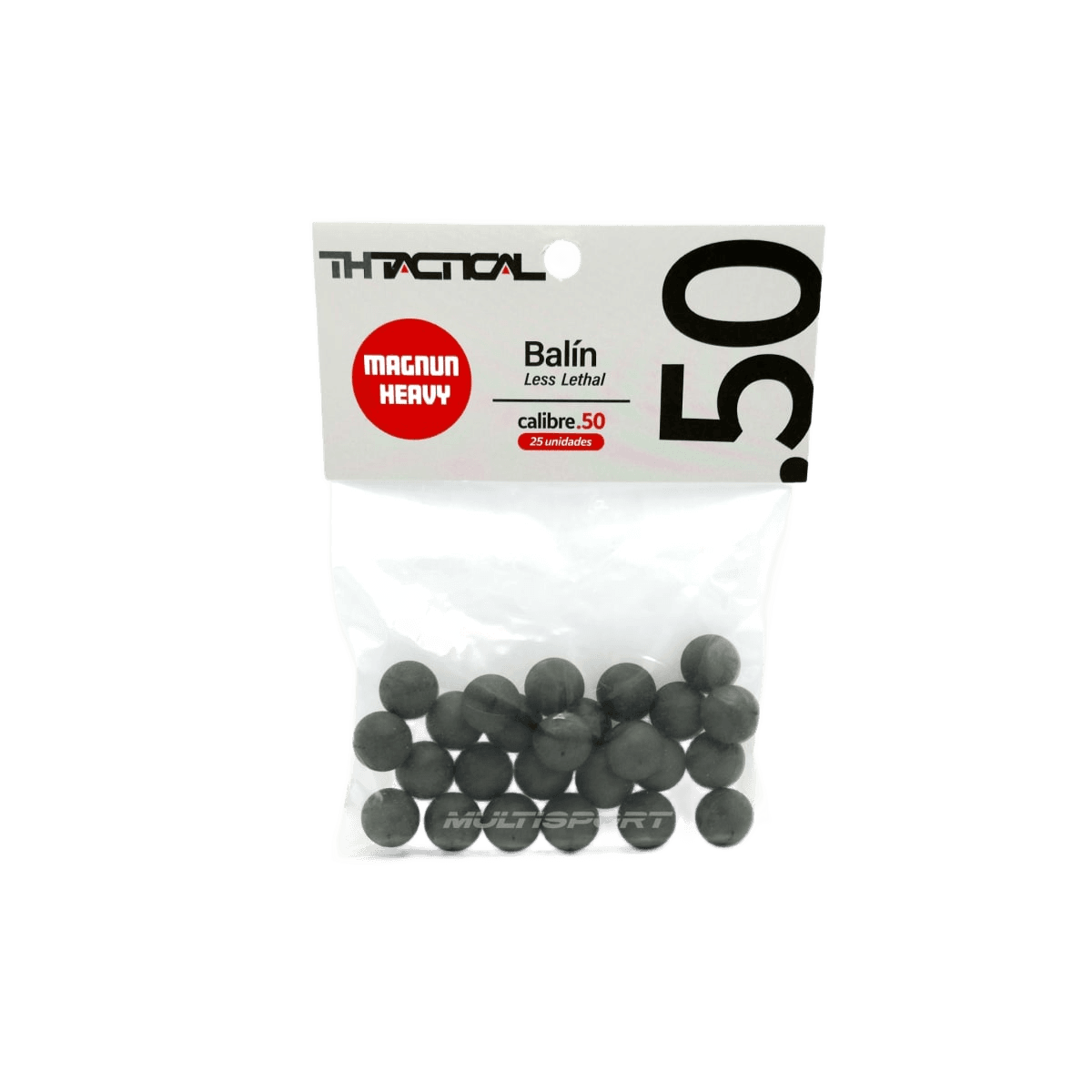 Balin Traumatico Cal .50 THTactical Magnun Heavy 25 Uni